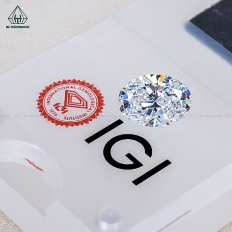 LDO Kim cương nuôi cấy Oval 9x12.5mm E/VVS2 - IGI LG811676339