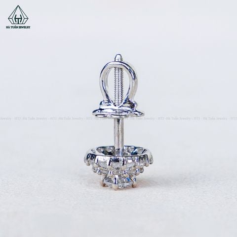 EX076 3mm Bông tai tròn 2 tầng