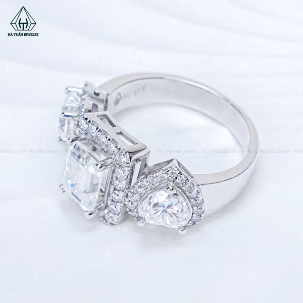  RG372 VT10K Emerald 6*8mm + Heart 6mm*2 