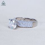  RX660 8mm Nhẫn nữ đai đá vuông CZ 