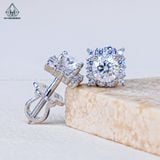  EX598 4.5mm Bông tai vuông cánh nhọn 