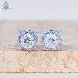  EX598 4.5mm Bông tai vuông cánh nhọn 