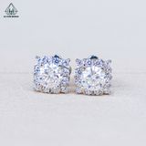  EX598 4.5mm Bông tai vuông cánh nhọn 