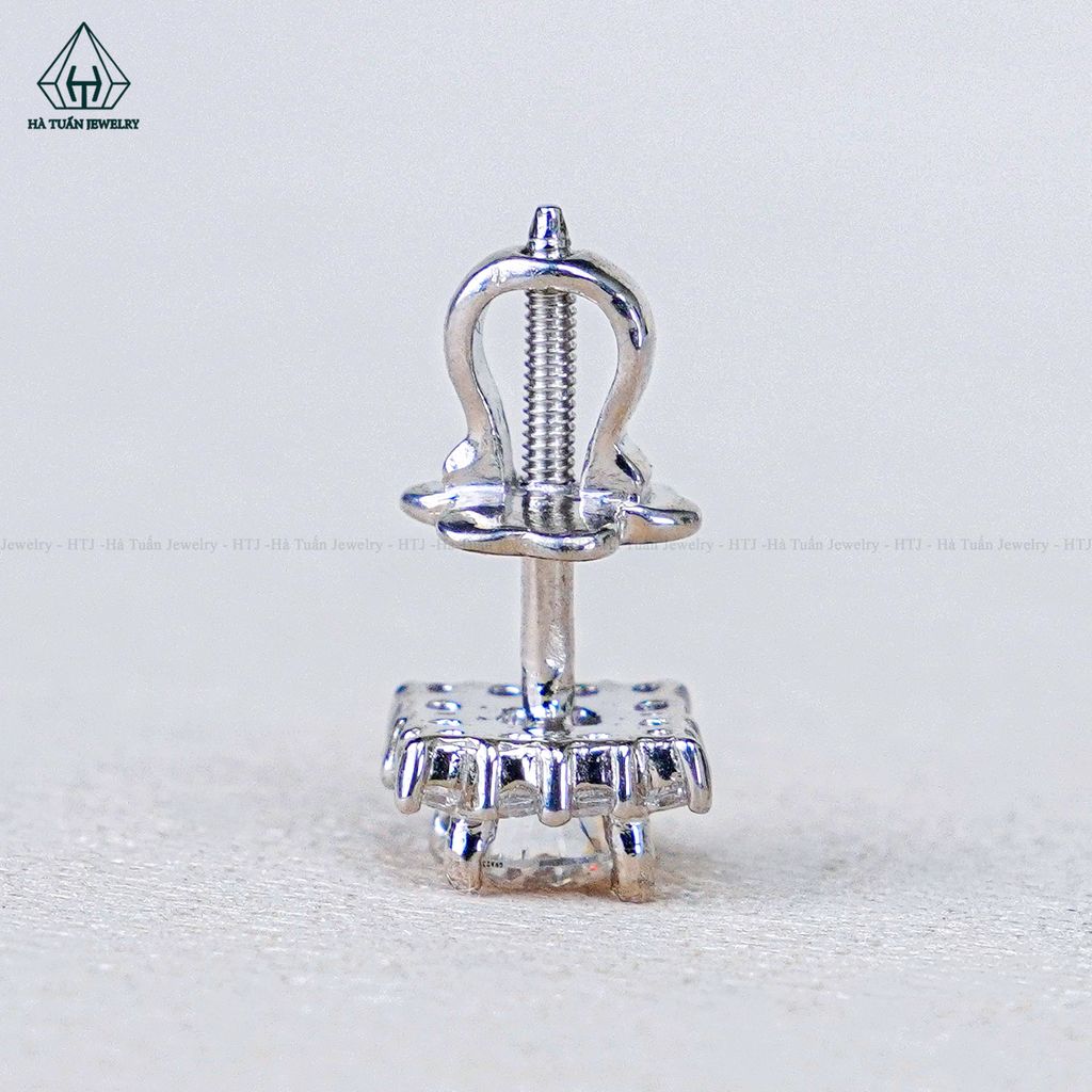 EX598 4.5mm Bông tai vuông cánh nhọn