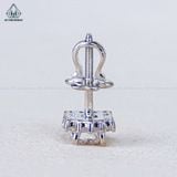  EX598 4.5mm Bông tai vuông cánh nhọn 