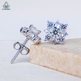  EX456 4.5mm Bông tai vuông nhọn chuôi đẩy 