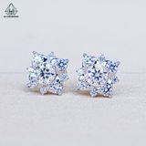  EX456 4.5mm Bông tai vuông nhọn chuôi đẩy 