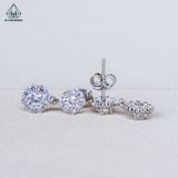 EX592 Bông tai đôi 3.6-4mm chuôi đẩy