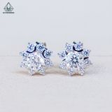  EX595 4mm Bông tai 8 cánh nhọn chuôi đẩy 