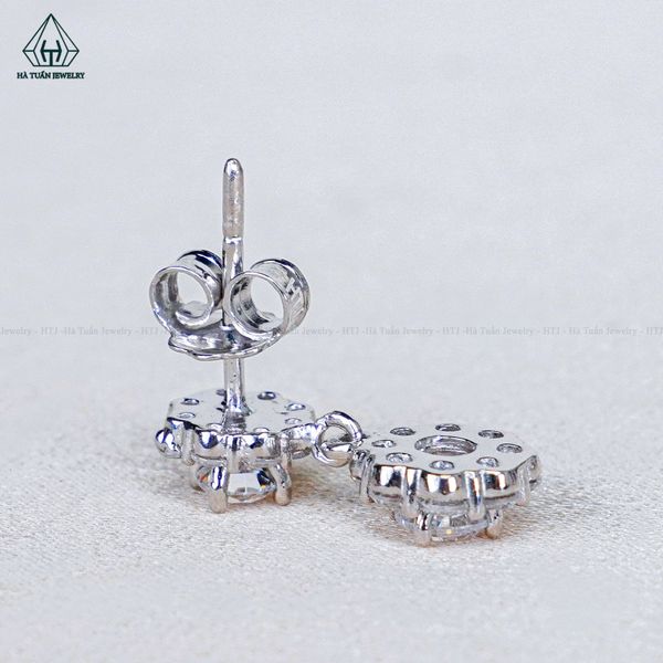 EX592 Bông tai đôi 3.6-4mm chuôi đẩy 