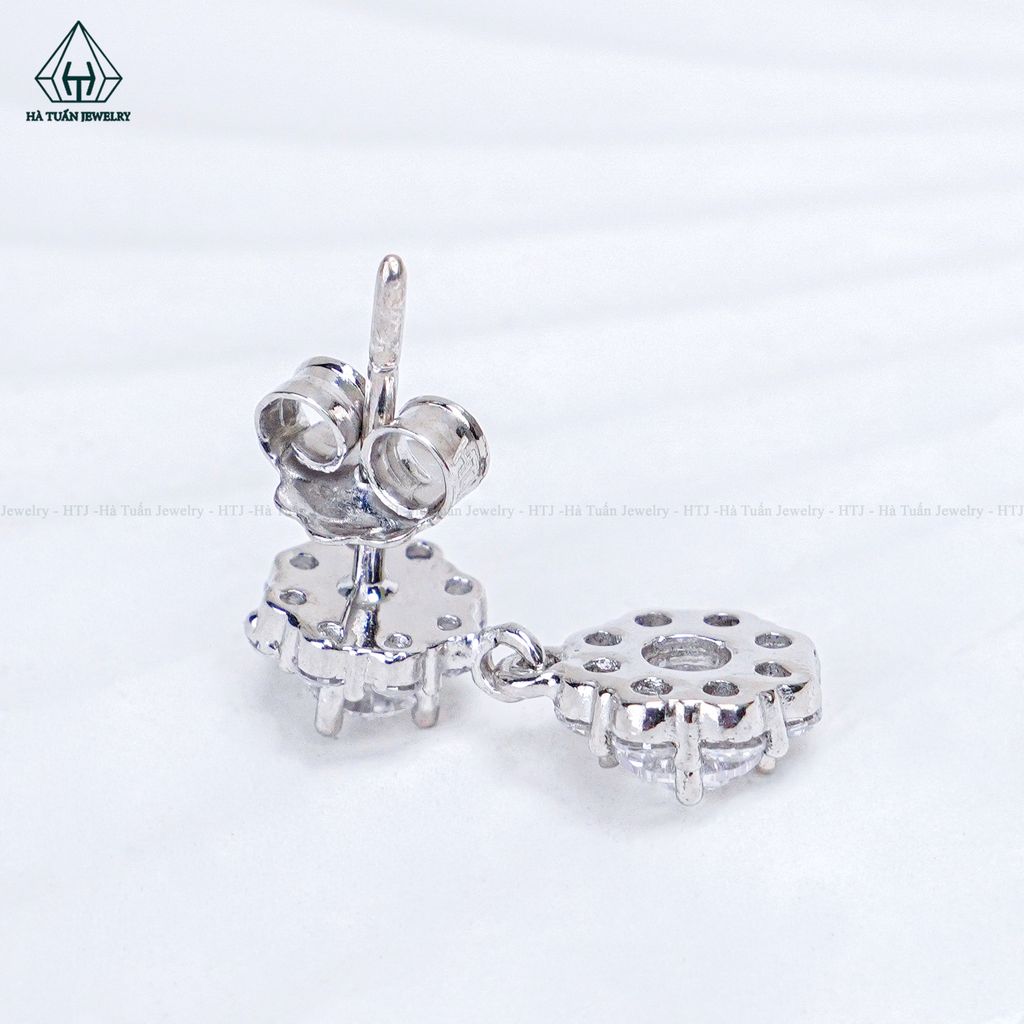 EX592 Bông tai đôi 3.6-4mm chuôi đẩy