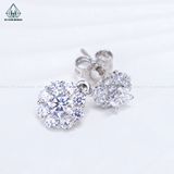 EX592 Bông tai đôi 3.6-4mm chuôi đẩy