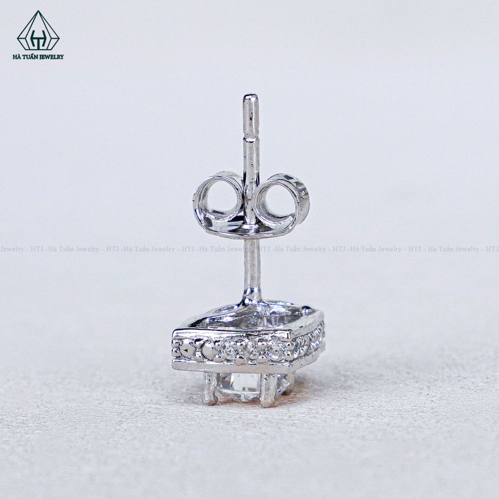 EX605 4.5mm Bông tai vuông chuôi đẩy