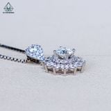  PX366 5mm Mặt dây chuyền hoa đá 12 cánh 