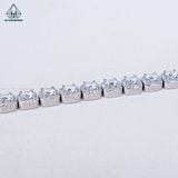  BGX232 Lắc tay FULL MOIS halo vuông chủ 4mm 