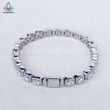  BGX232 Lắc tay FULL MOIS halo vuông chủ 4mm 