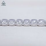  BGX232 Lắc tay FULL MOIS halo vuông chủ 5mm 