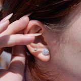  EX274 5mm Bông tai vuông bầu 