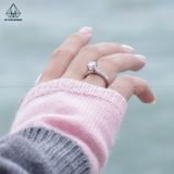  RX384 6.5mm Nhẫn nữ đai 2 hàng tấm 