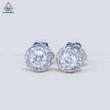  EX055 3.6mm Bông tai viền tấm tròn 