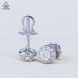  EX055 3.6mm Bông tai viền tấm tròn 