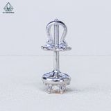  EX055 3.6mm Bông tai viền tấm tròn 