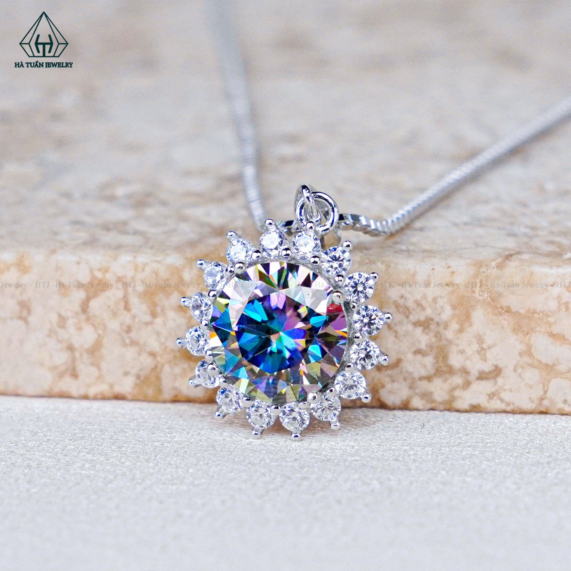  N676 Dây mặt liền chủ MOIS BLUE 6.5mm (không mã cạnh) 