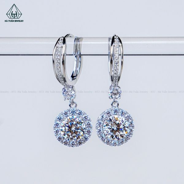  EX486 Bông tai khoen chủ MOIS 6mm (không mã cạnh) 