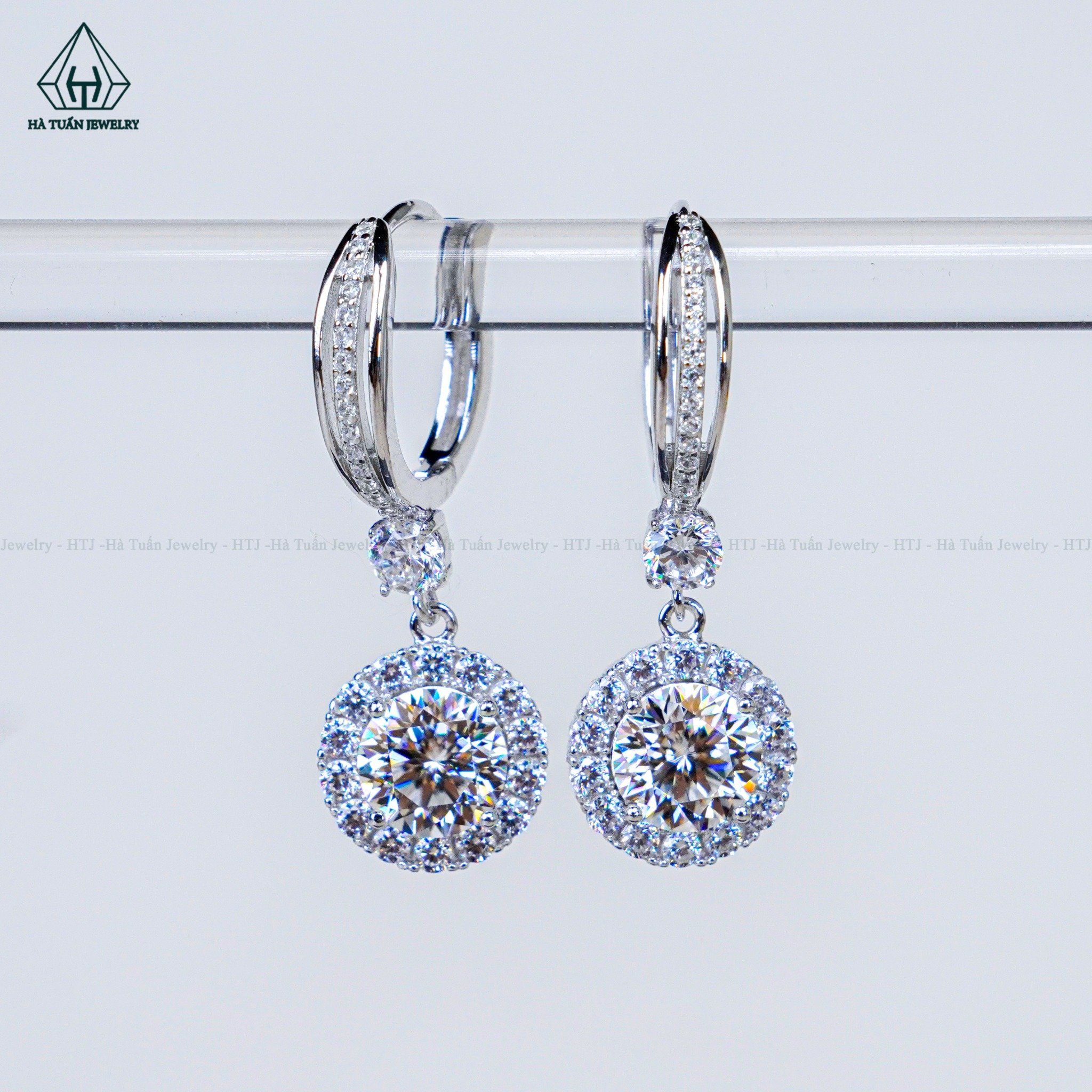  EX486 Bông tai khoen chủ MOIS 6mm (không mã cạnh) 