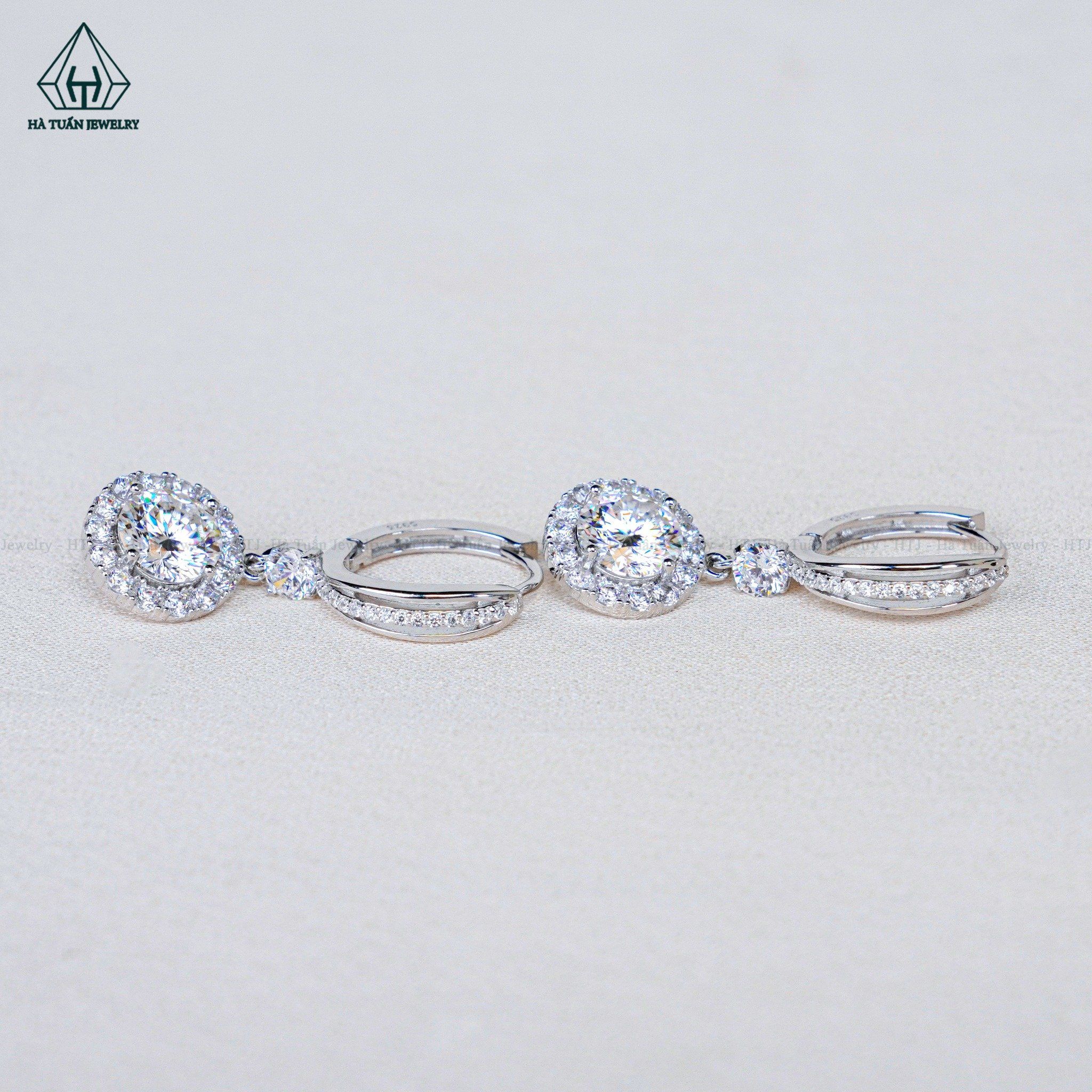  EX486 Bông tai khoen chủ MOIS 6mm (không mã cạnh) 