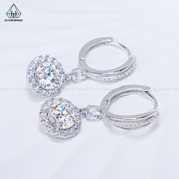  EX486 Bông tai khoen chủ MOIS 6mm (không mã cạnh) 