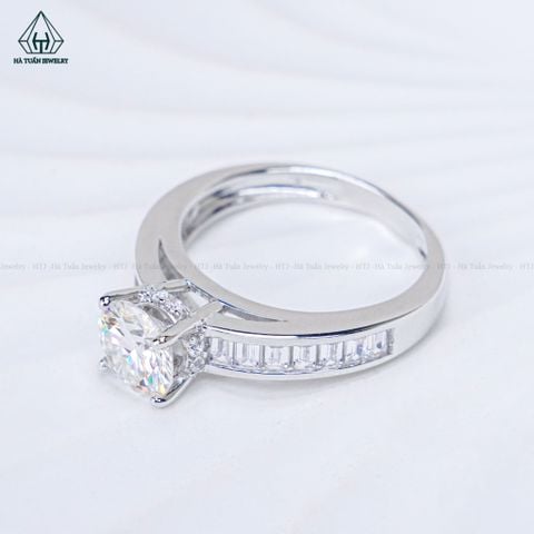 RX564 7mm Nhẫn nữ phối hàng barguette