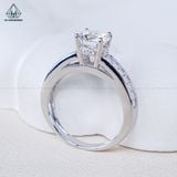  RX564 7mm Nhẫn nữ phối hàng barguette 