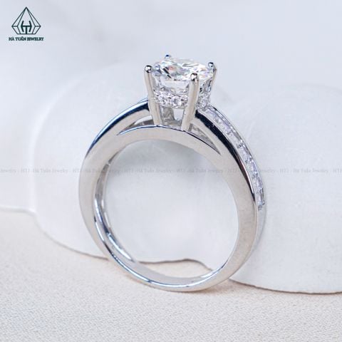 RX564 7mm Nhẫn nữ phối hàng barguette