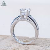  RX564 7mm Nhẫn nữ phối hàng barguette 