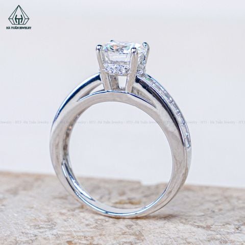 RX564 7mm Nhẫn nữ phối hàng barguette