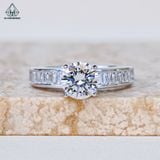  RX564 7mm Nhẫn nữ phối hàng barguette 