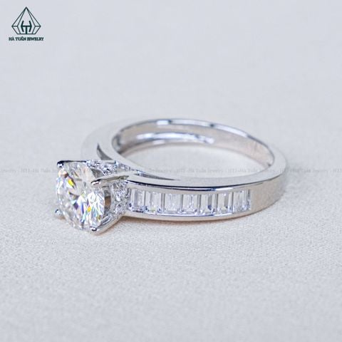 RX564 7mm Nhẫn nữ phối hàng barguette