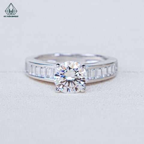 RX564 7mm Nhẫn nữ phối hàng barguette