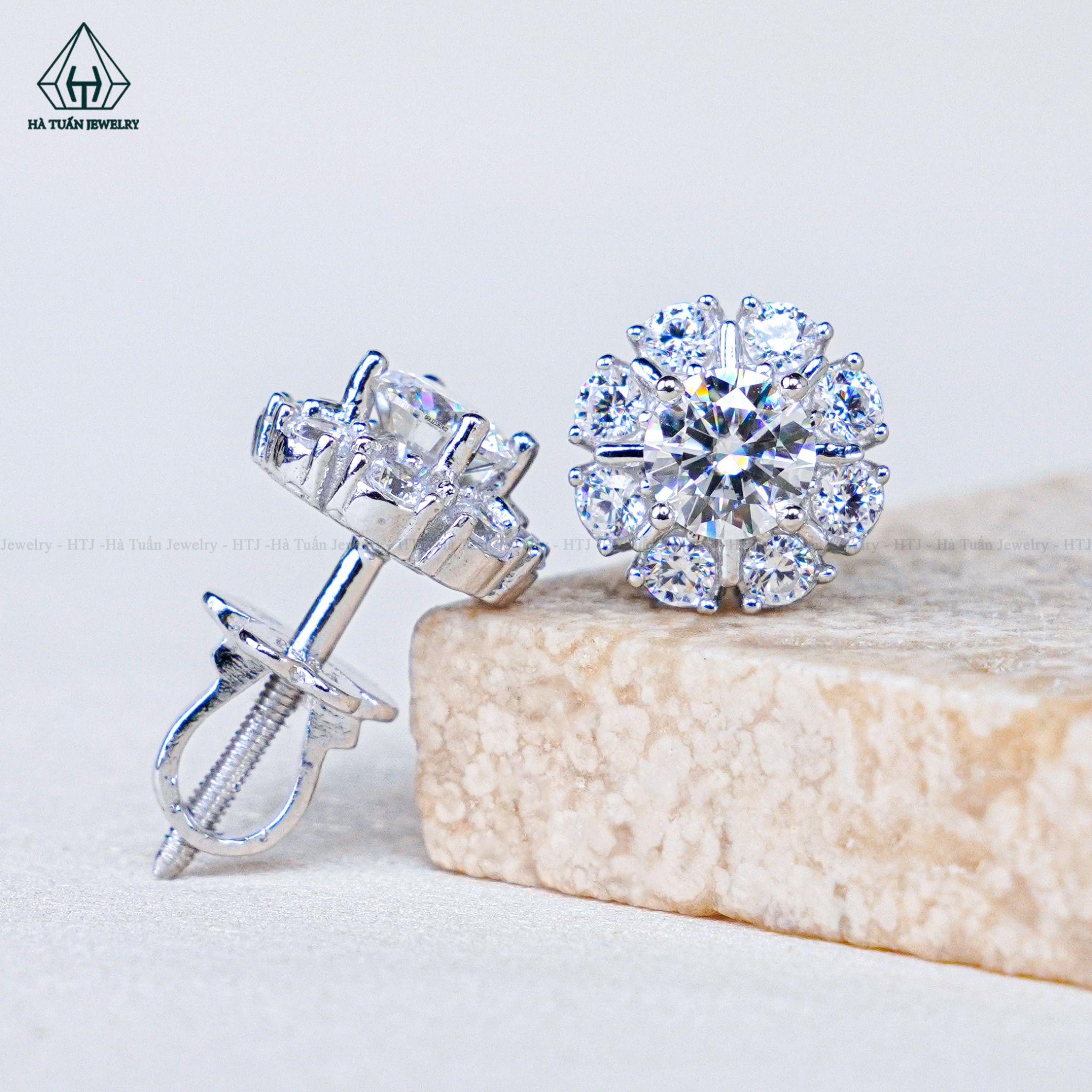  EX489 4.5mm Bông tai 8 cánh 