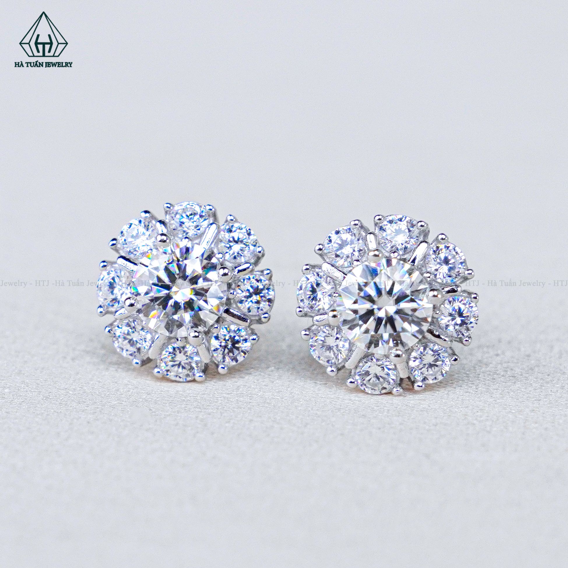  EX489 4.5mm Bông tai 8 cánh 