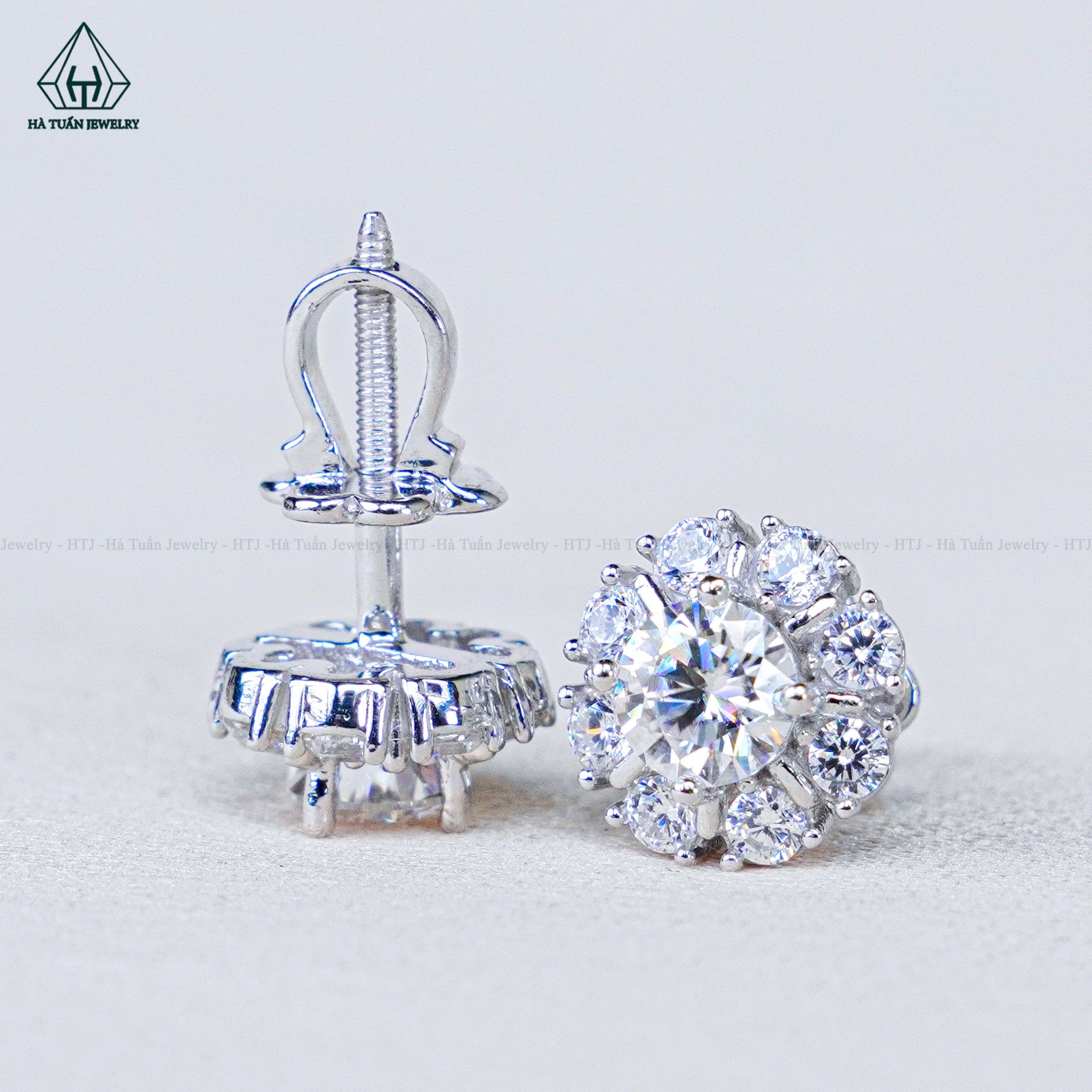  EX489 4.5mm Bông tai 8 cánh 