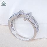 R011 Nhẫn nữ chữ H