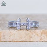 R011 Nhẫn nữ chữ H