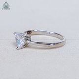  R012 Heart CZ 6mm Nhẫn nữ trơn tim 