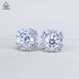  EX348 6mm Bông tai vuông tròn chuôi đẩy 