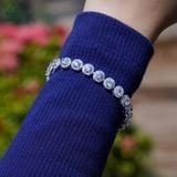  B038 Lắc tay halo tròn đá 