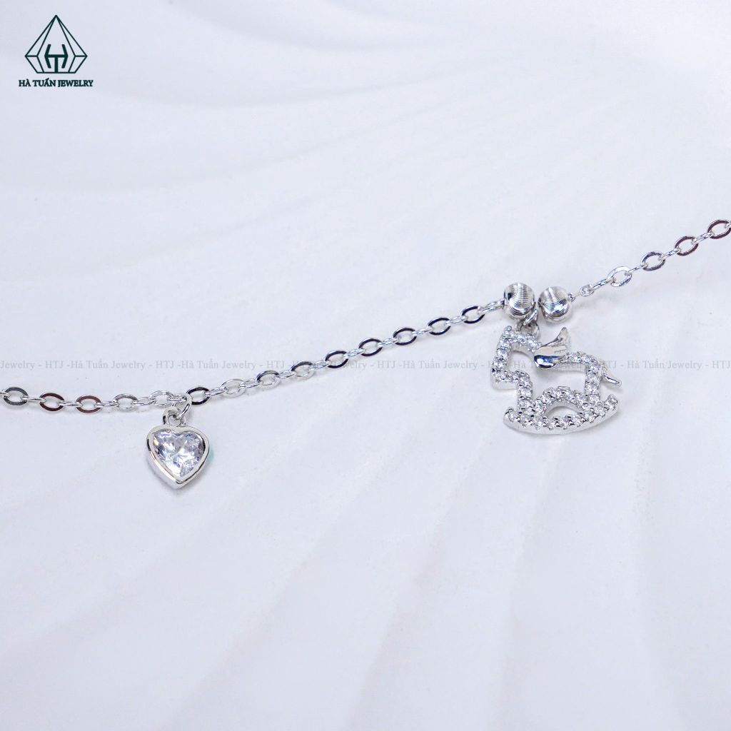 A470 Lắc chân ngựa bập bênh phối charm
