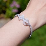  B039 Lắc tay nơ full đá 