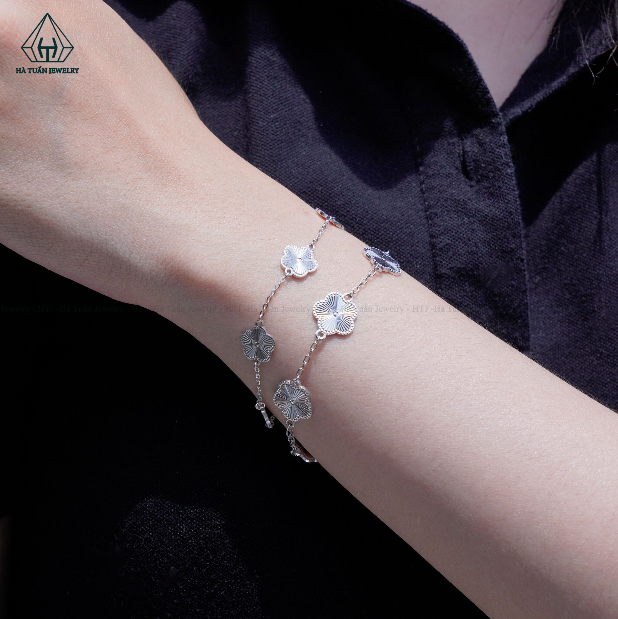  B017 Lắc tay 5 hoa 8mm 